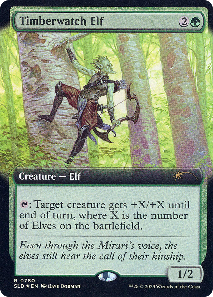 Timberwatch Elf (Extended Art) (SLD-780) [Secret Lair Drop] Foil