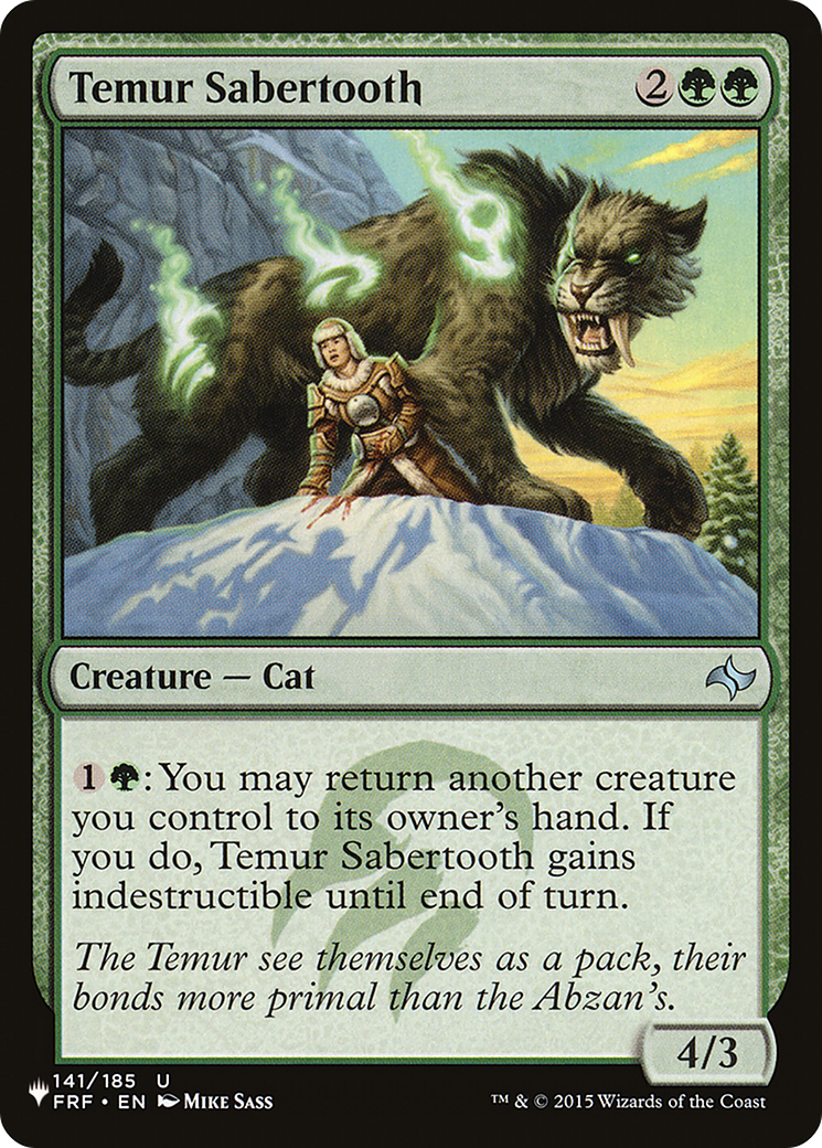 Temur Sabertooth (LIST-141/185) [The List]