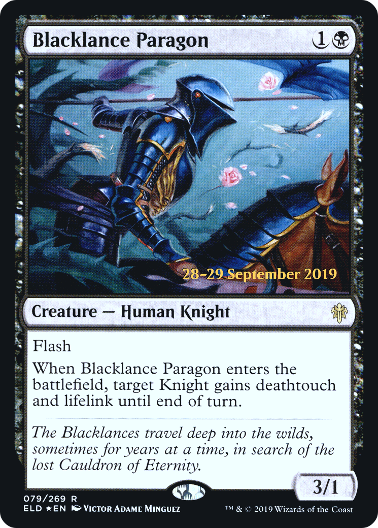 Blacklance Paragon (PRE-079) [Throne of Eldraine Promos] Foil