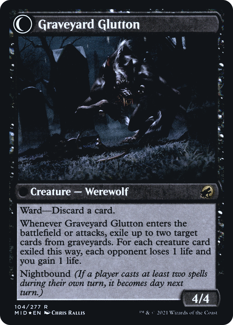Graveyard Trespasser (PRE-104) [Innistrad: Midnight Hunt Promos] Foil