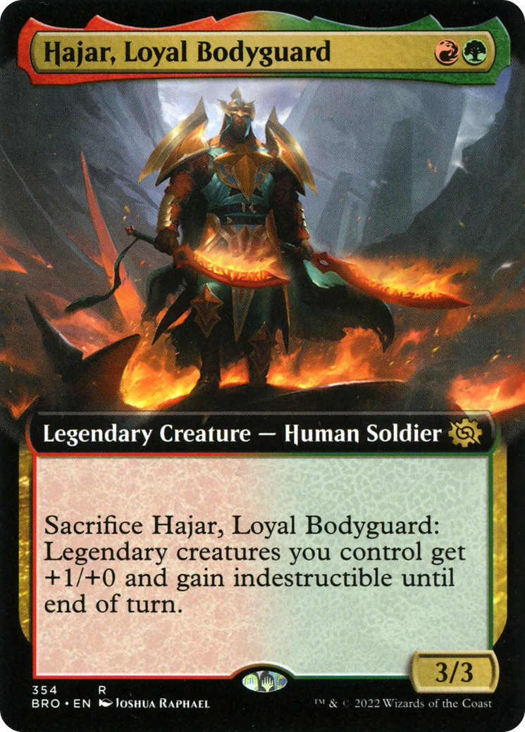 Hajar, Loyal Bodyguard (Extended Art) (BRO-354) [The Brothers' War] Foil