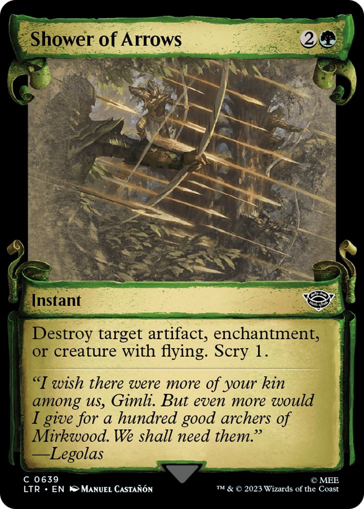 Shower of Arrows (Showcase Scrolls) (LTR-639) [The Lord of the Rings: Tales of Middle-earth] Foil