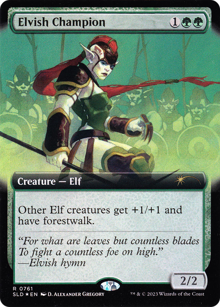 Elvish Champion (Extended Art) (SLD-761) [Secret Lair Drop] Foil
