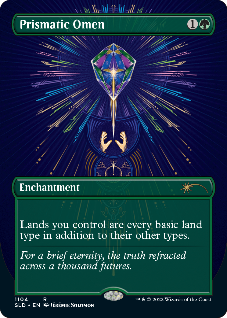 Prismatic Omen (Borderless) (SLD-1104) [Secret Lair Drop]