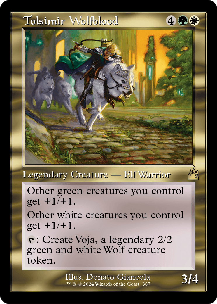 Tolsimir Wolfblood (Retro Frame) (RVR-387) [Ravnica Remastered] Foil