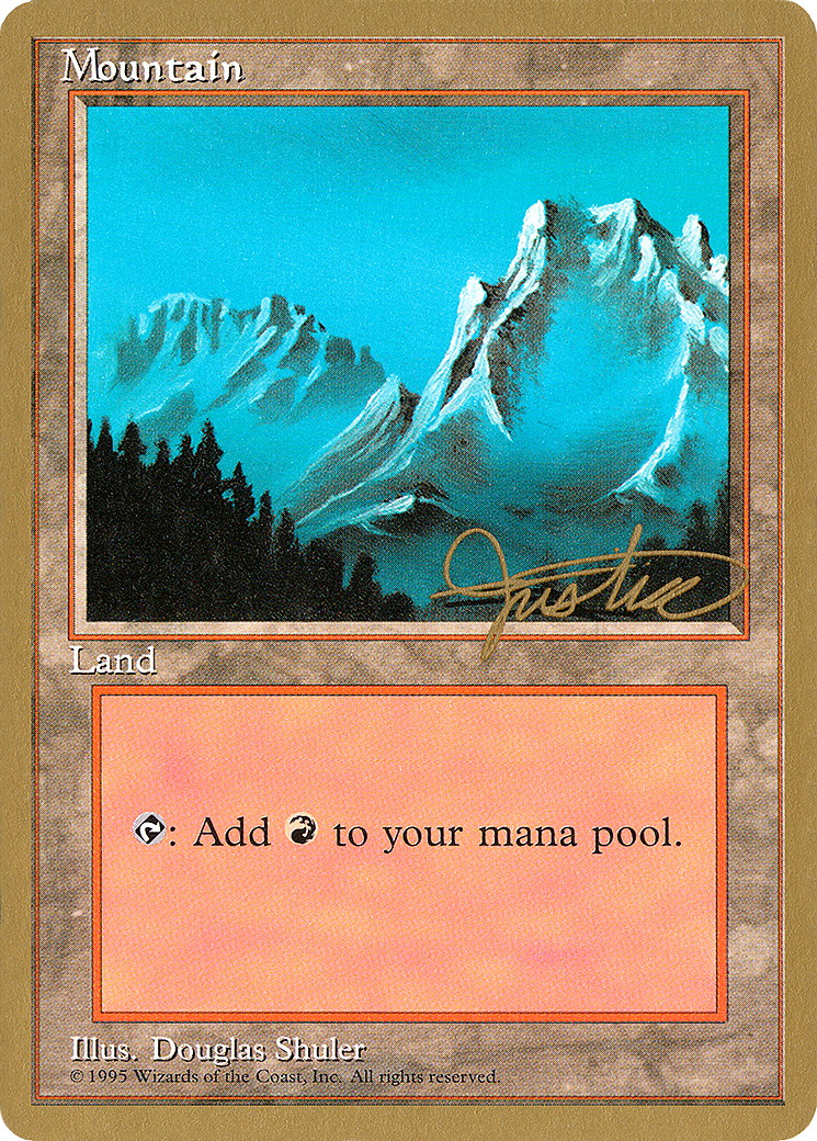 Mountain (B) - 1996 Mark Justice (4ED) (WCD-MJ374) [Pro Tour Collector Set]