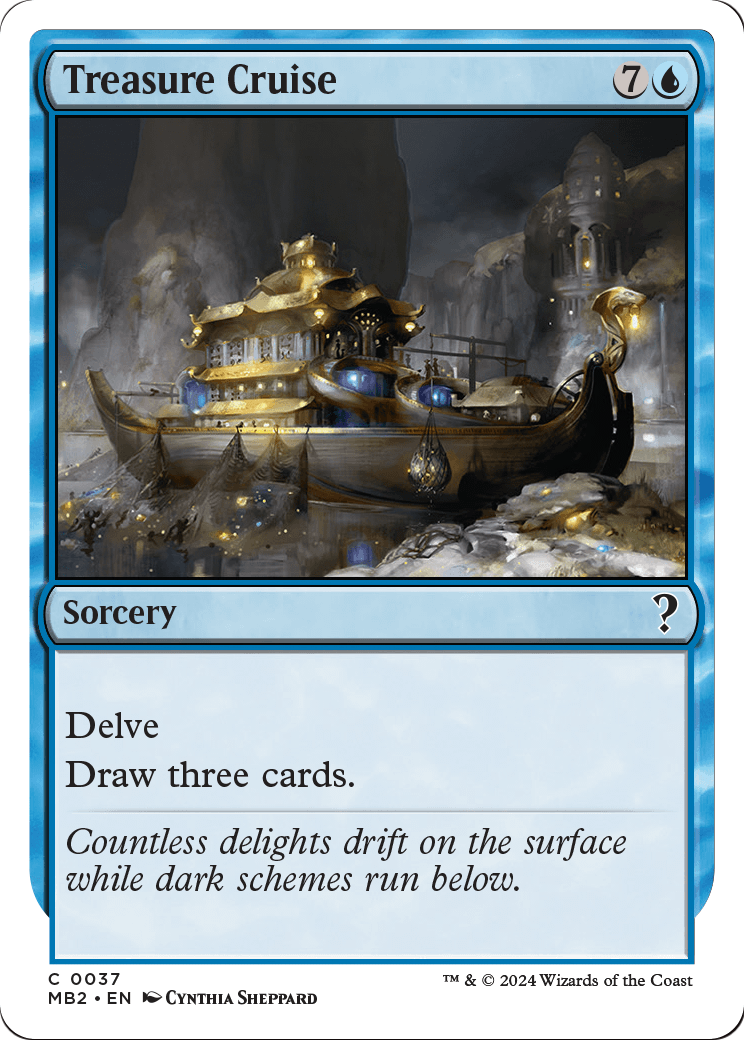Treasure Cruise (White Border) (MB2-037) [Mystery Booster 2]