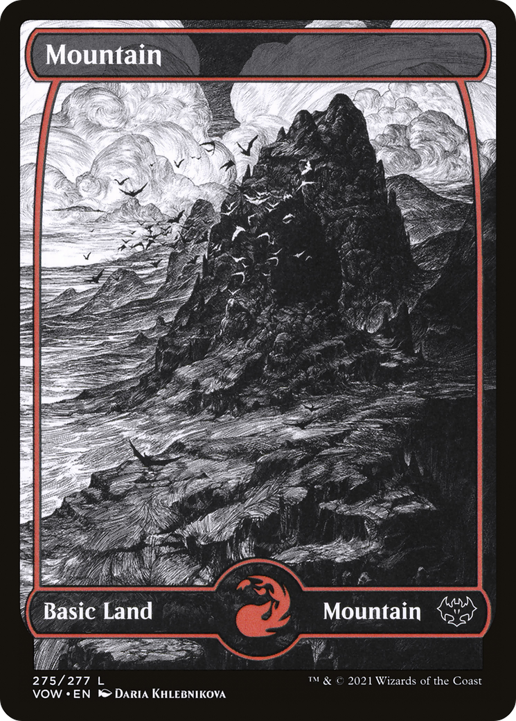 Mountain (VOW-275) (Showcase) [Innistrad: Crimson Vow] Foil