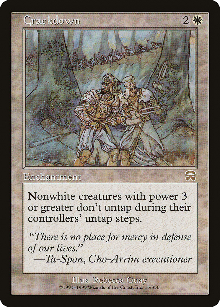 Crackdown (MMQ-015) [Mercadian Masques] Foil