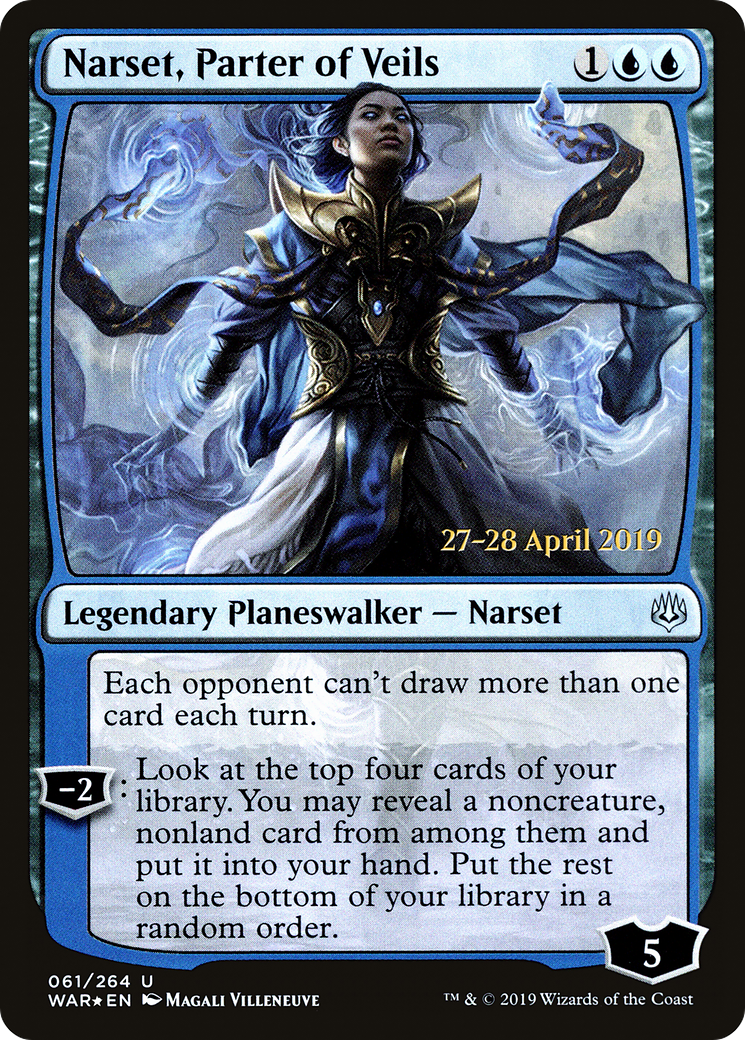 Narset, Parter of Veils (PRE-061) [War of the Spark Promos] Foil