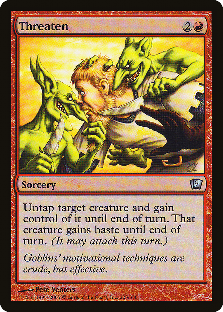 Threaten (9ED-223) [9th Edition] Foil