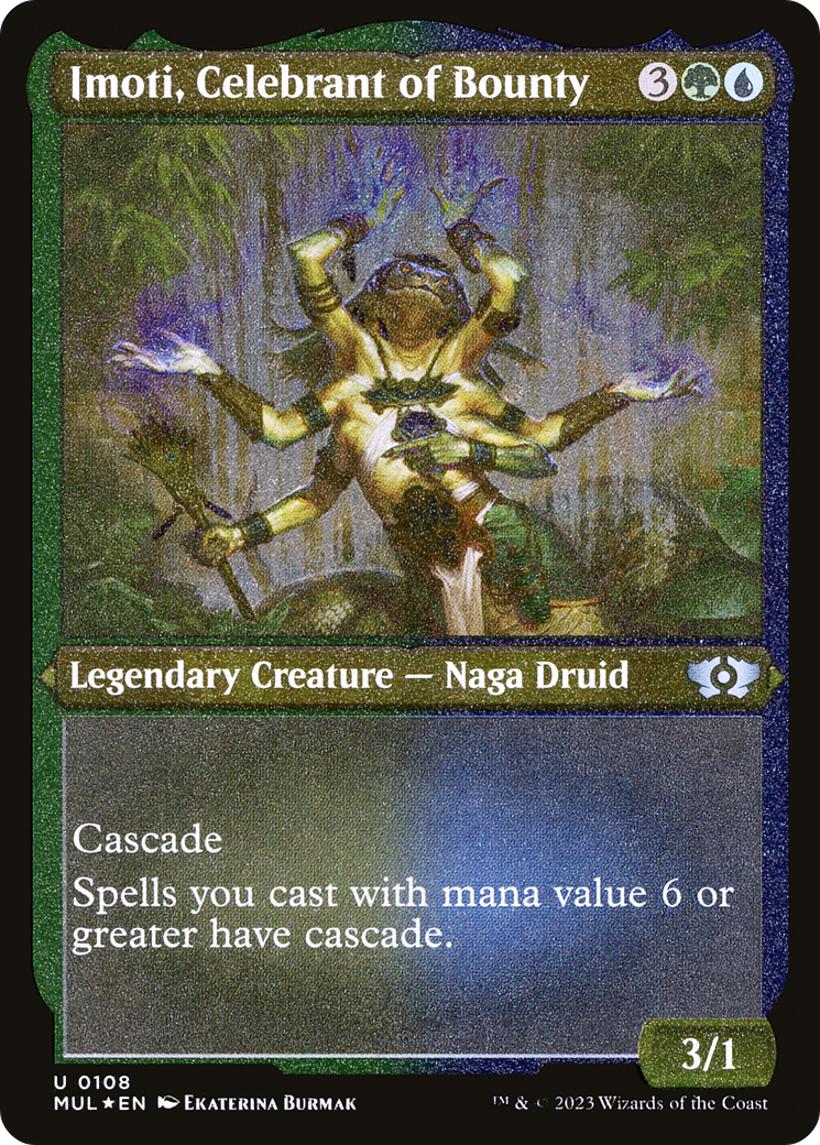 Imoti, Celebrant of Bounty (Foil Etched) (MUL-108) [Multiverse Legends] Foil