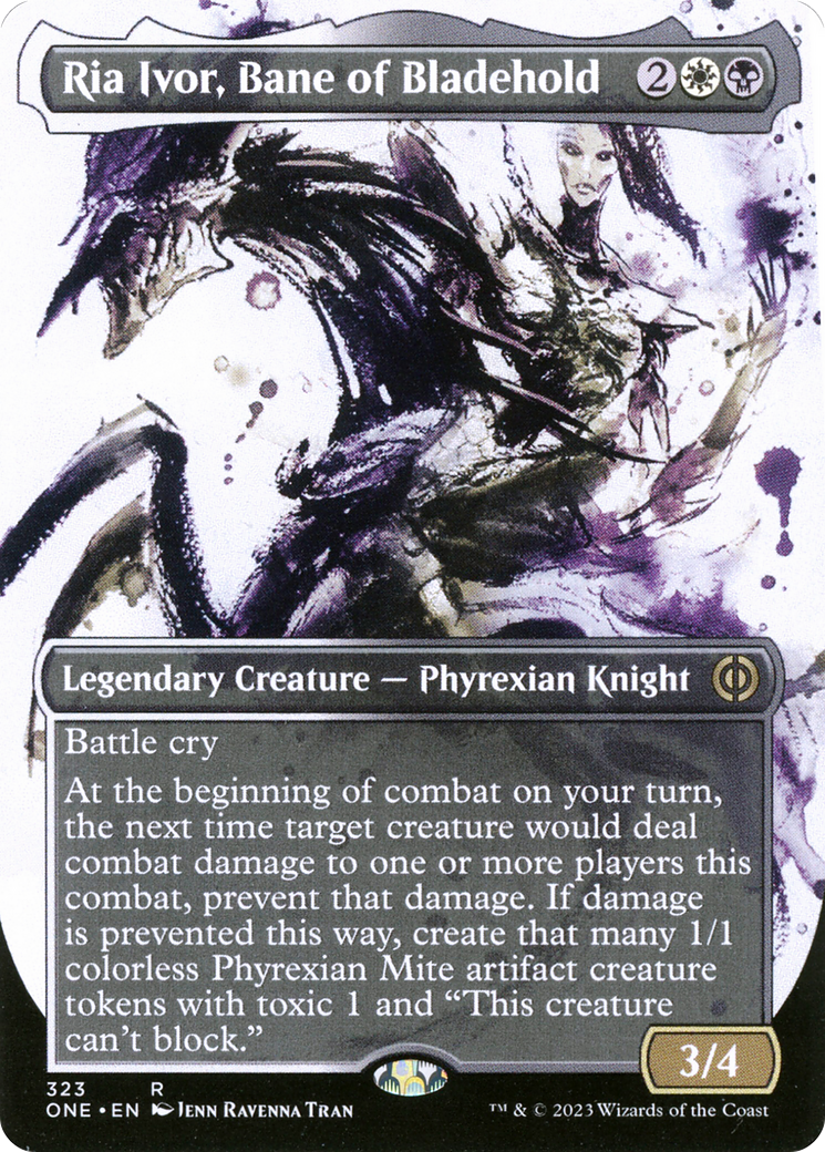 Ria Ivor, Bane of Bladehold (Showcase) (ONE-323) (Borderless) [Phyrexia: All Will Be One] Foil