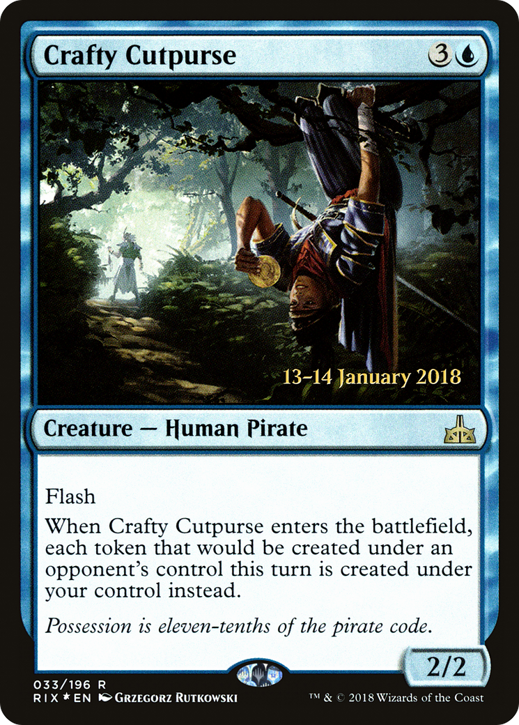 Crafty Cutpurse (PRE-033) [Rivals of Ixalan Promos] Foil
