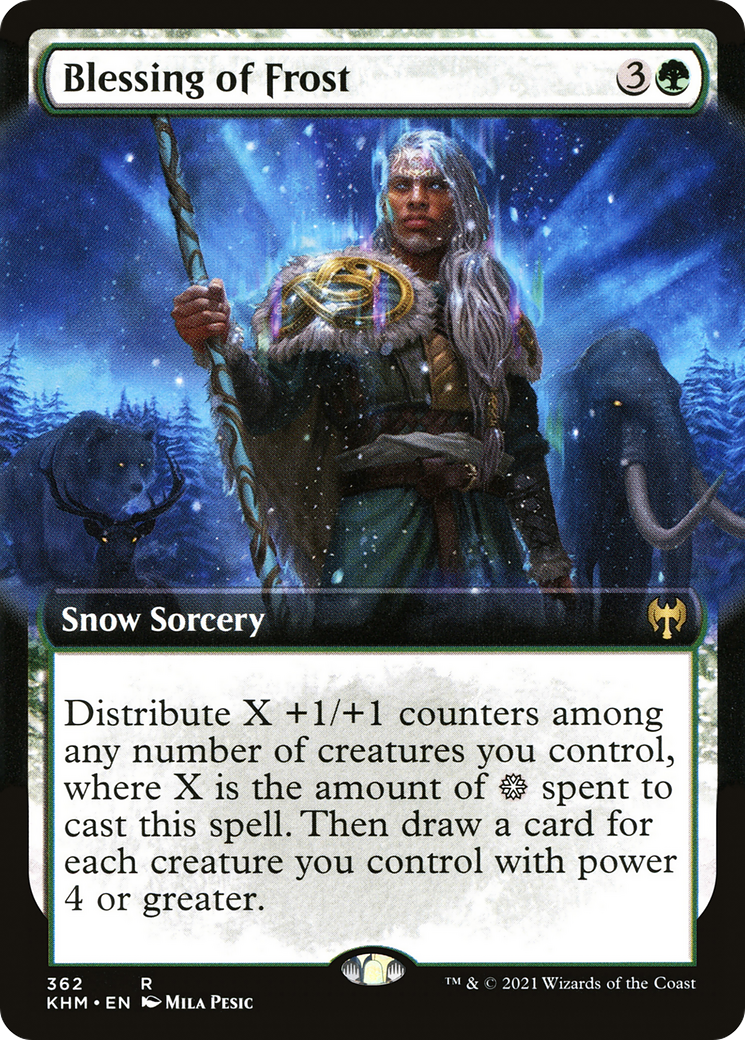 Blessing of Frost (Extended Art) (KHM-362) [Kaldheim] Foil