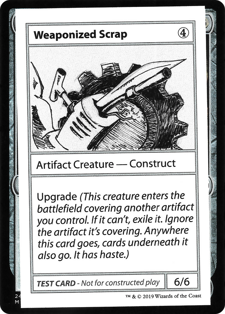 Weaponized Scrap (No PW Symbol) [Mystery Booster Playtest Cards 2021]