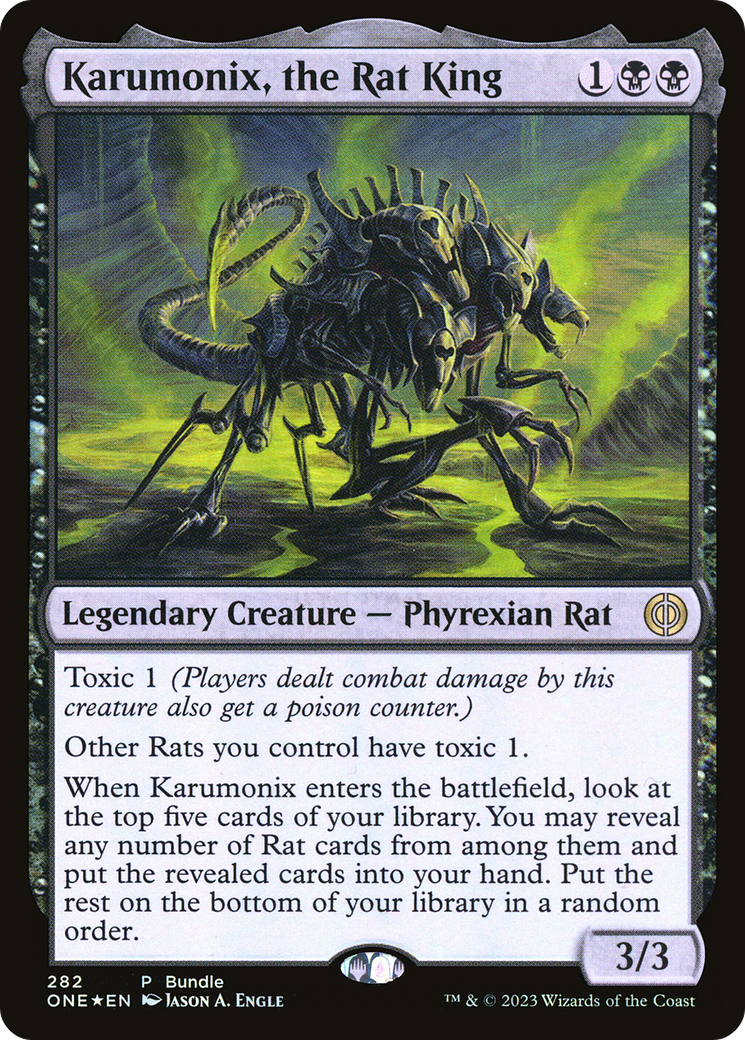 Karumonix, the Rat King (ONE Bundle) (UMP-282) [Phyrexia: All Will Be One] Foil