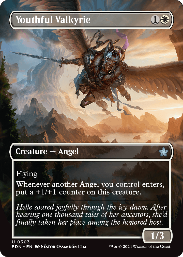 Youthful Valkyrie (Borderless) (FDN-303) [Foundations]