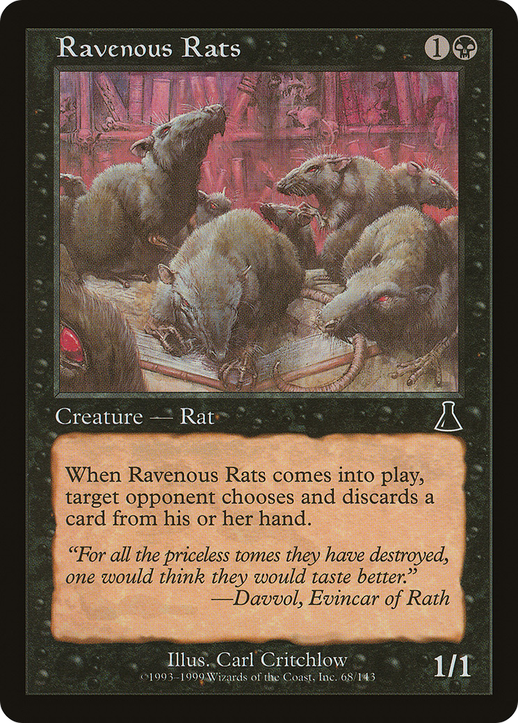 Ravenous Rats (UDS-068) [Urza's Destiny] Foil