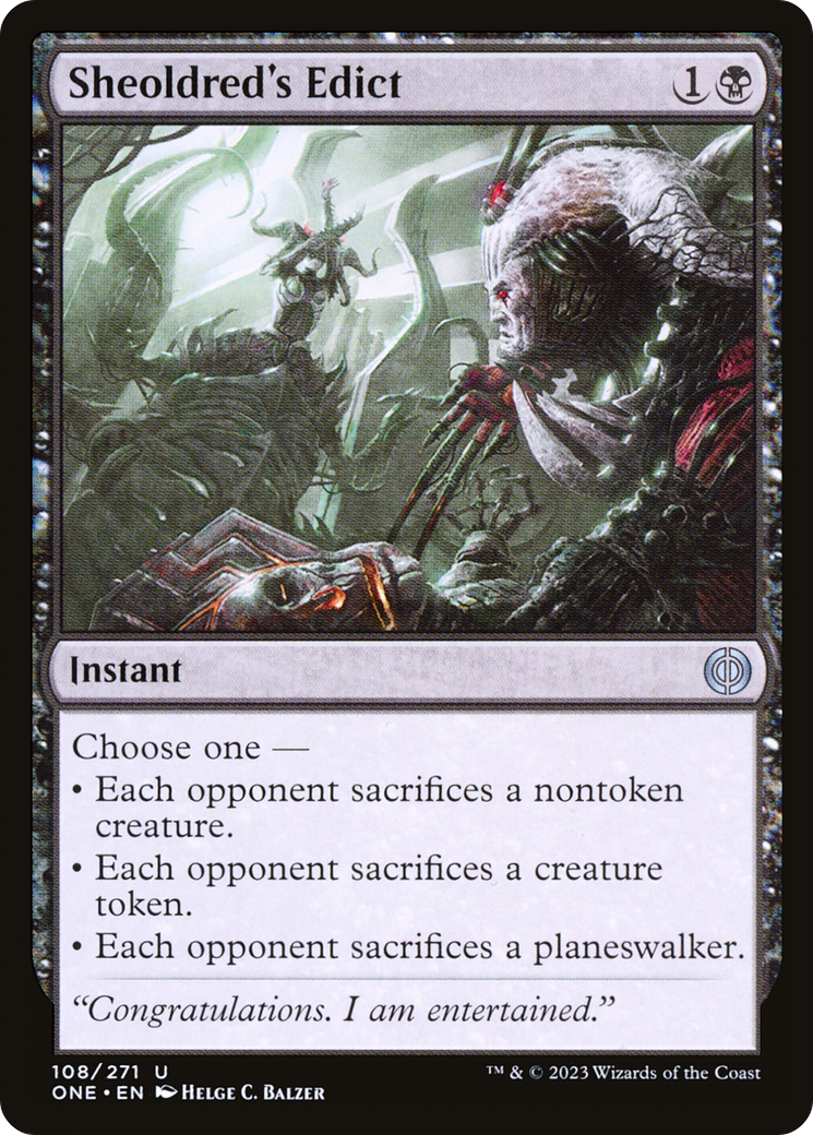 Sheoldred's Edict (ONE-108) [Phyrexia: All Will Be One]