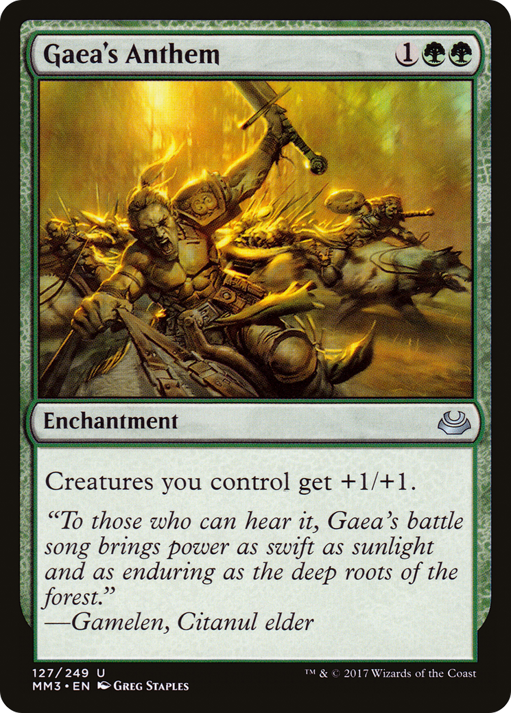 Gaea's Anthem (MM3-127) [Modern Masters 2017] Foil