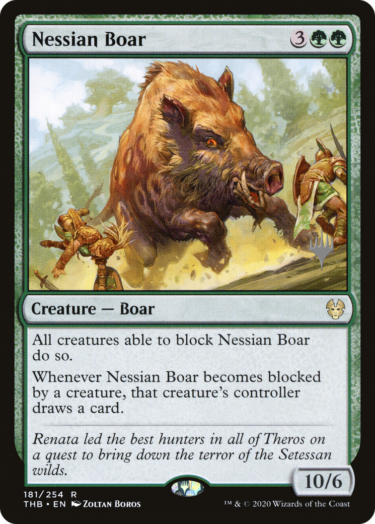 Nessian Boar (PPTHB-181) [Promo Pack: Theros Beyond Death Promos]