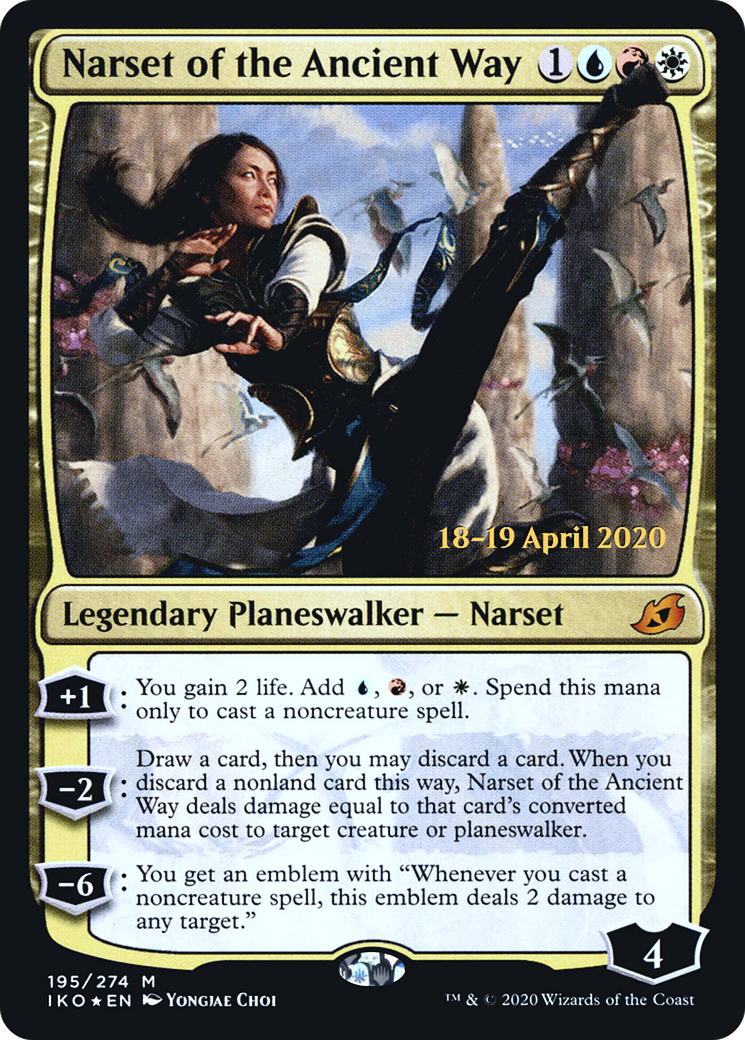 Narset of the Ancient Way (PRE-195) [Ikoria: Lair of Behemoths Promos] Foil