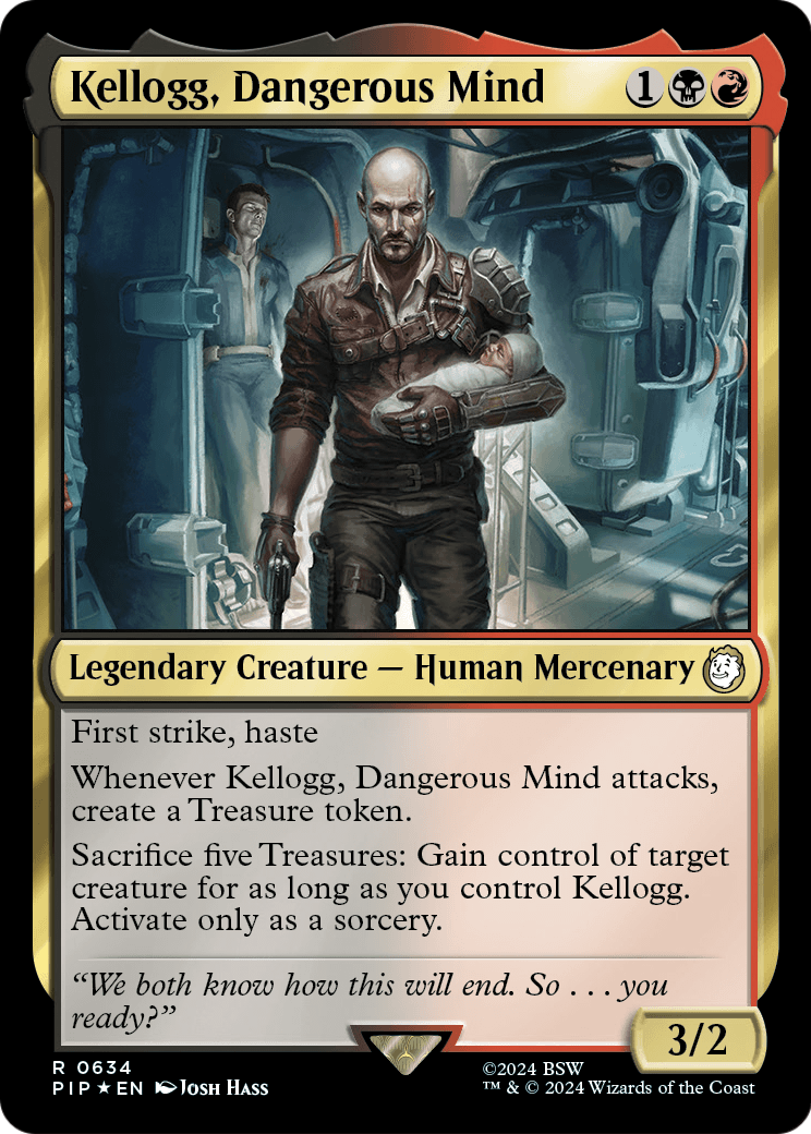 Kellogg, Dangerous Mind (Surge Foil) (PIP-634) [Fallout] Foil