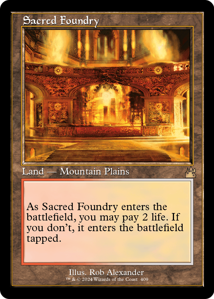 Sacred Foundry (Retro Frame) (RVR-409) [Ravnica Remastered] Foil
