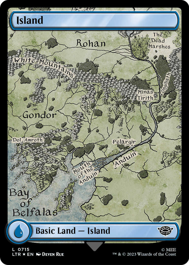 Island (LTR-715) (Surge Foil) [The Lord of the Rings: Tales of Middle-earth] Foil