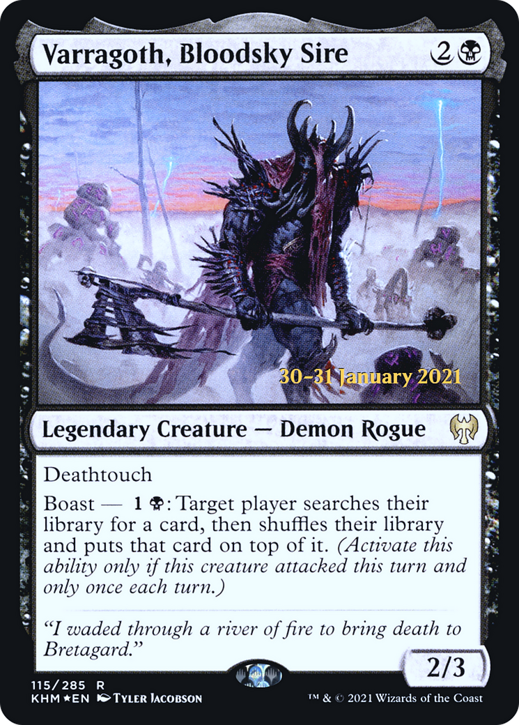 Varragoth, Bloodsky Sire (PRE-115) [Kaldheim Promos] Foil