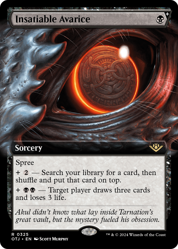 Insatiable Avarice (Extended Art) (OTJ-325) [Outlaws of Thunder Junction] Foil