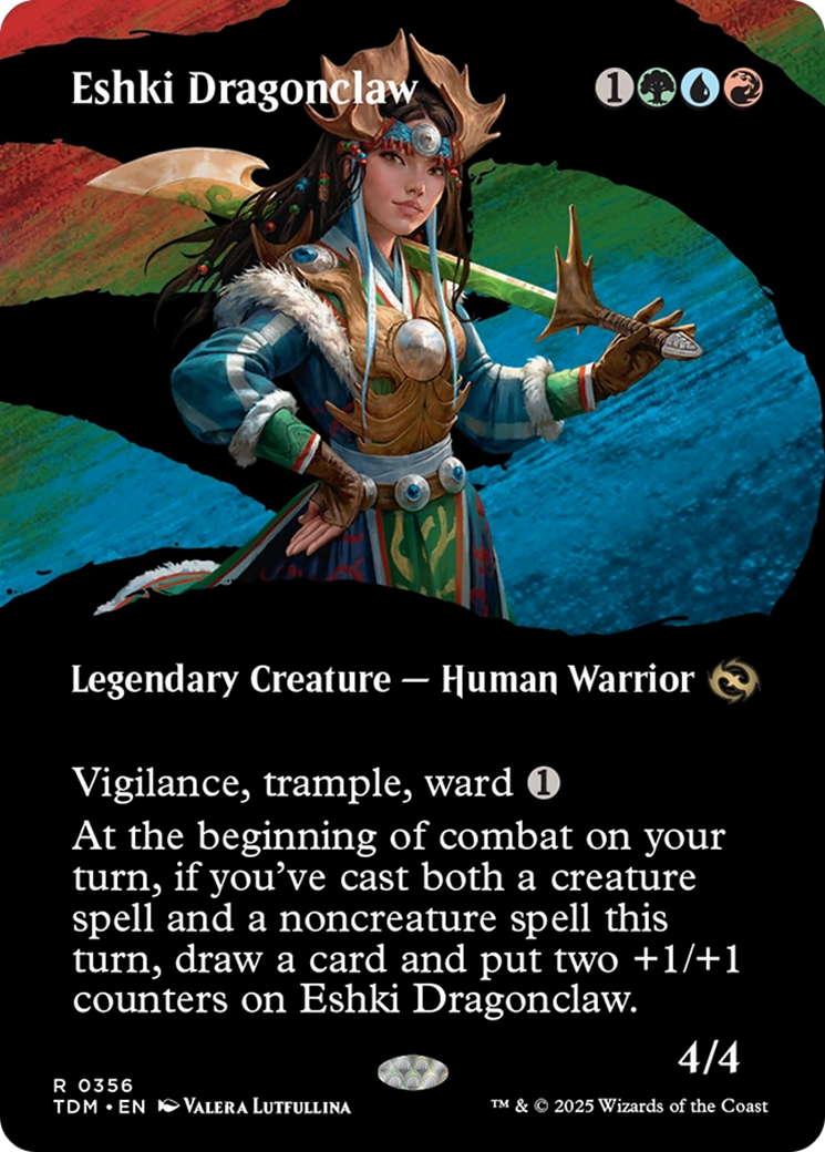 Eshki Dragonclaw (Borderless) (TDM-356) (Showcase) [Tarkir: Dragonstorm]