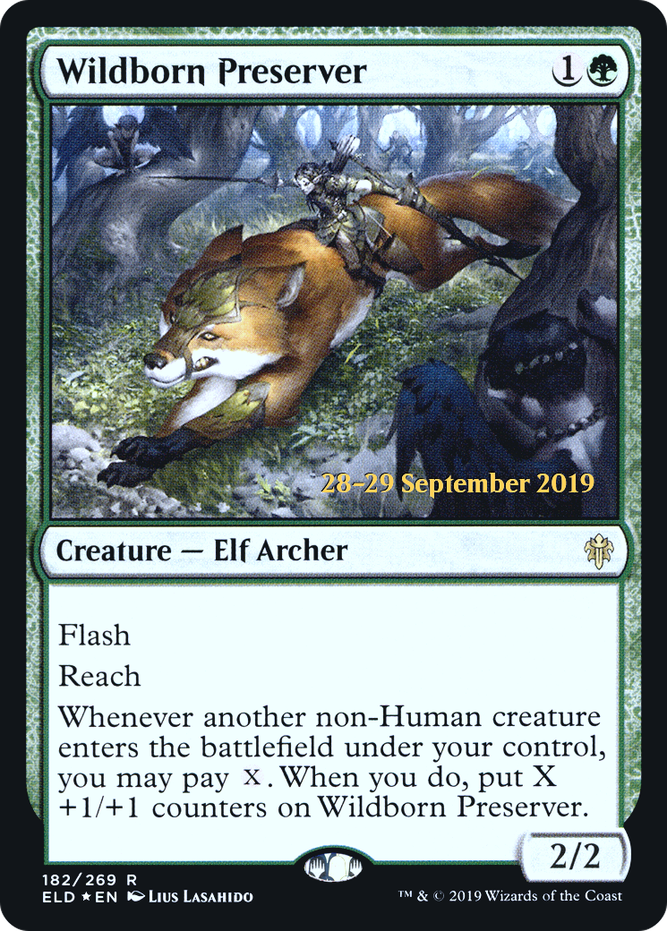 Wildborn Preserver (PRE-182) [Throne of Eldraine Promos] Foil