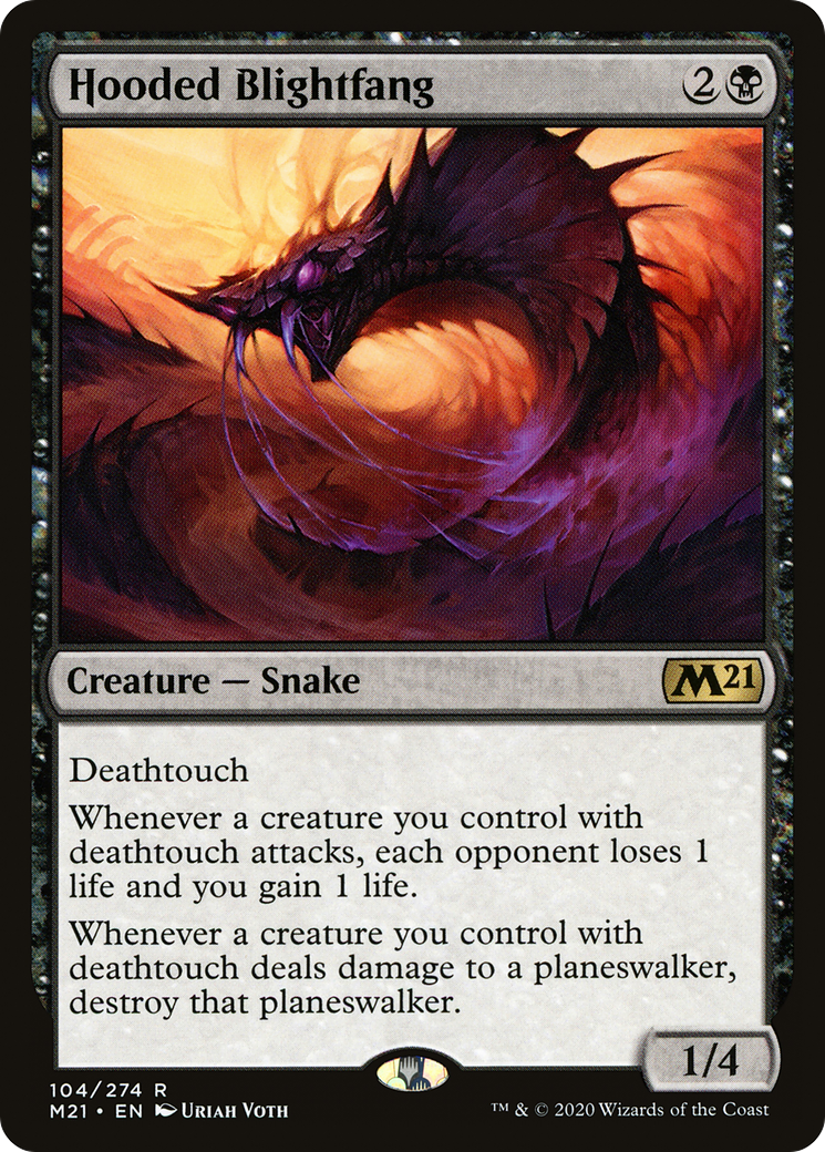 Hooded Blightfang (M21-104) [Core Set 2021] Foil