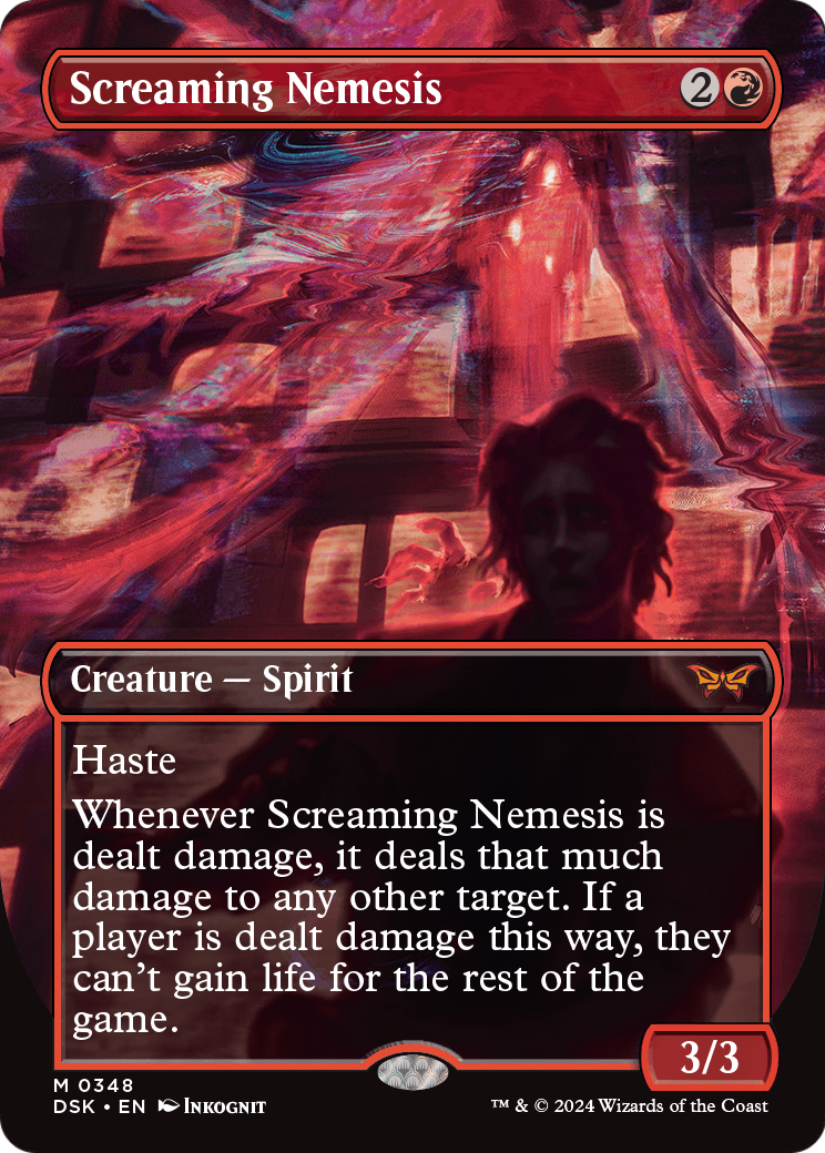 Screaming Nemesis (Borderless) (DSK-348) [Duskmourn: House of Horror] Foil