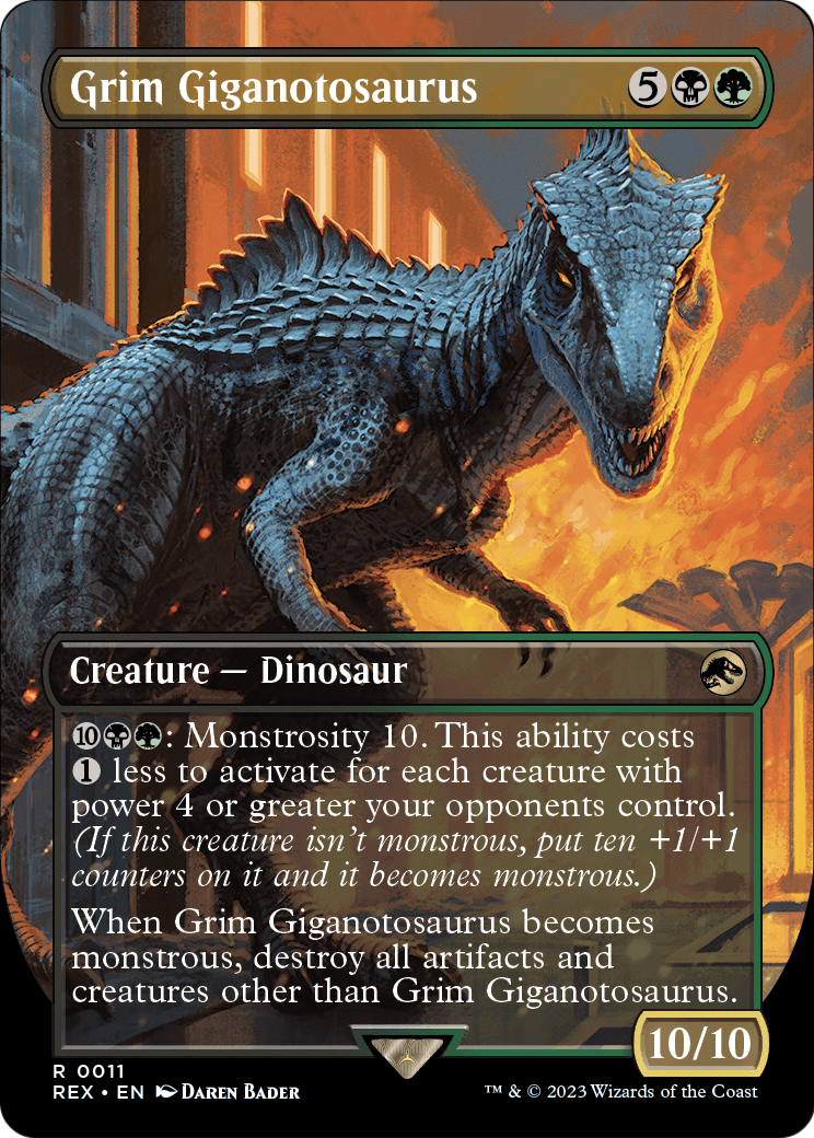 Grim Giganotosaurus (Borderless) (REX-011) [Jurassic World Collection]