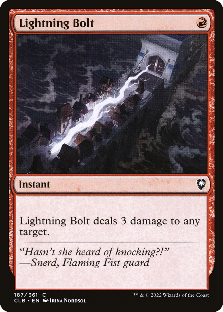 Lightning Bolt (CLB-187) [Commander Legends: Battle for Baldur's Gate] Foil
