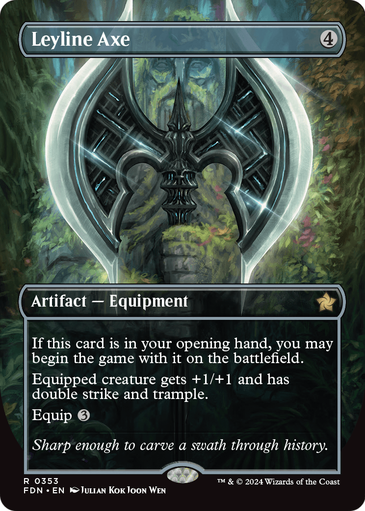 Leyline Axe (Borderless) (FDN-353) [Foundations] Foil