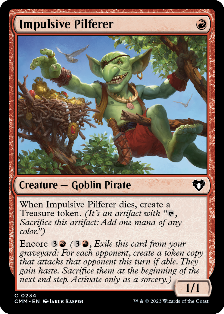 Impulsive Pilferer (CMM-234) [Commander Masters] Foil