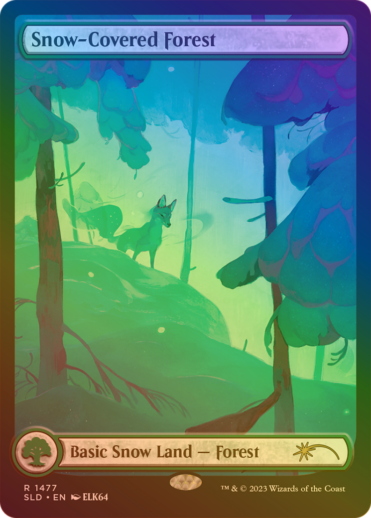 Snow-Covered Forest (SLD-1477) (Rainbow Foil) [Secret Lair Drop] Foil