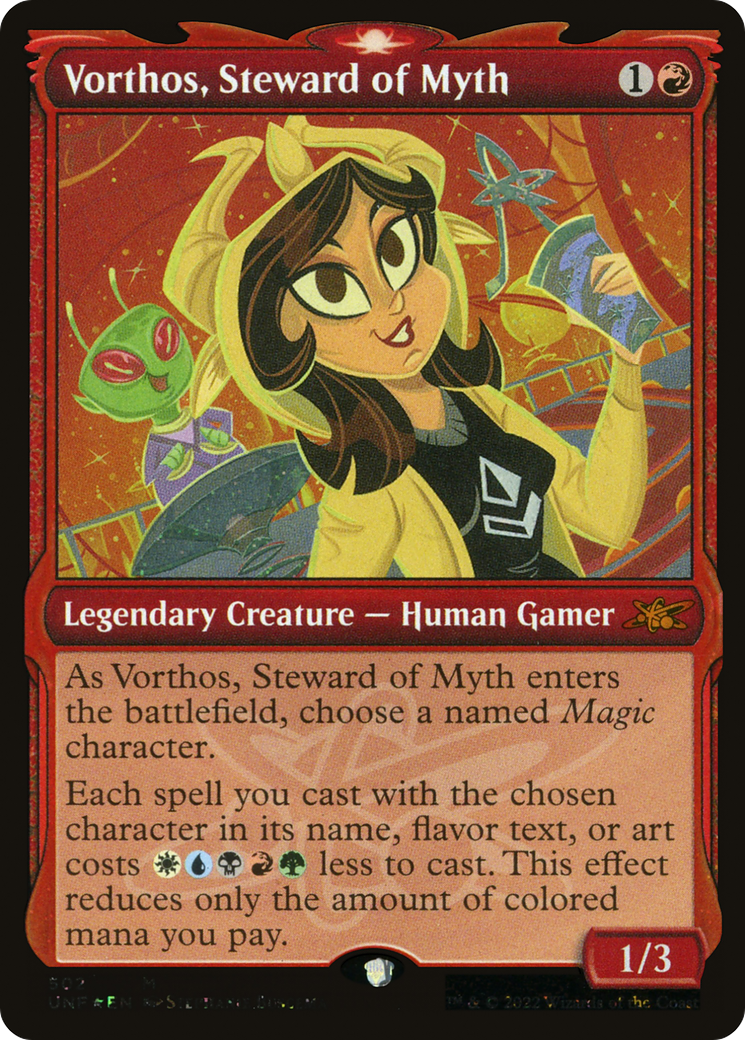 Vorthos, Steward of Myth (Showcase) (Galaxy Foil) (UNF-502) [Unfinity] Foil
