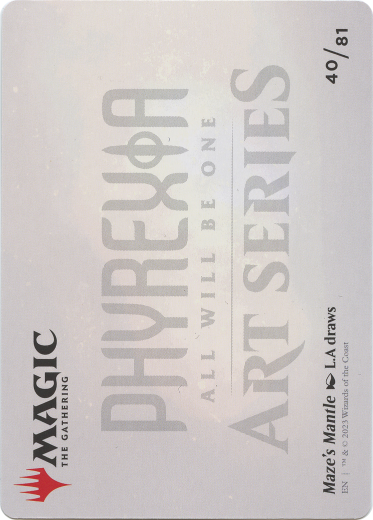 Maze's Mantle // Maze's Mantle (AONE-040) (Borderless) [Phyrexia: All Will Be One Art Series] Foil