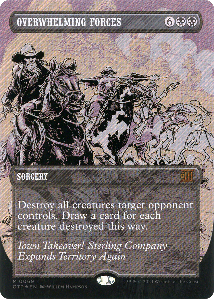 Overwhelming Forces (Textured Foil) (OTP-069) (Borderless) [Breaking News] Foil