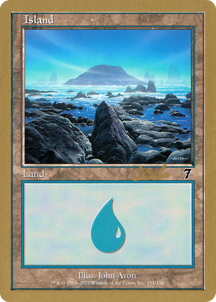 Island (334) - 2002 Carlos Romao (7ED) [World Championship Decks 2002]