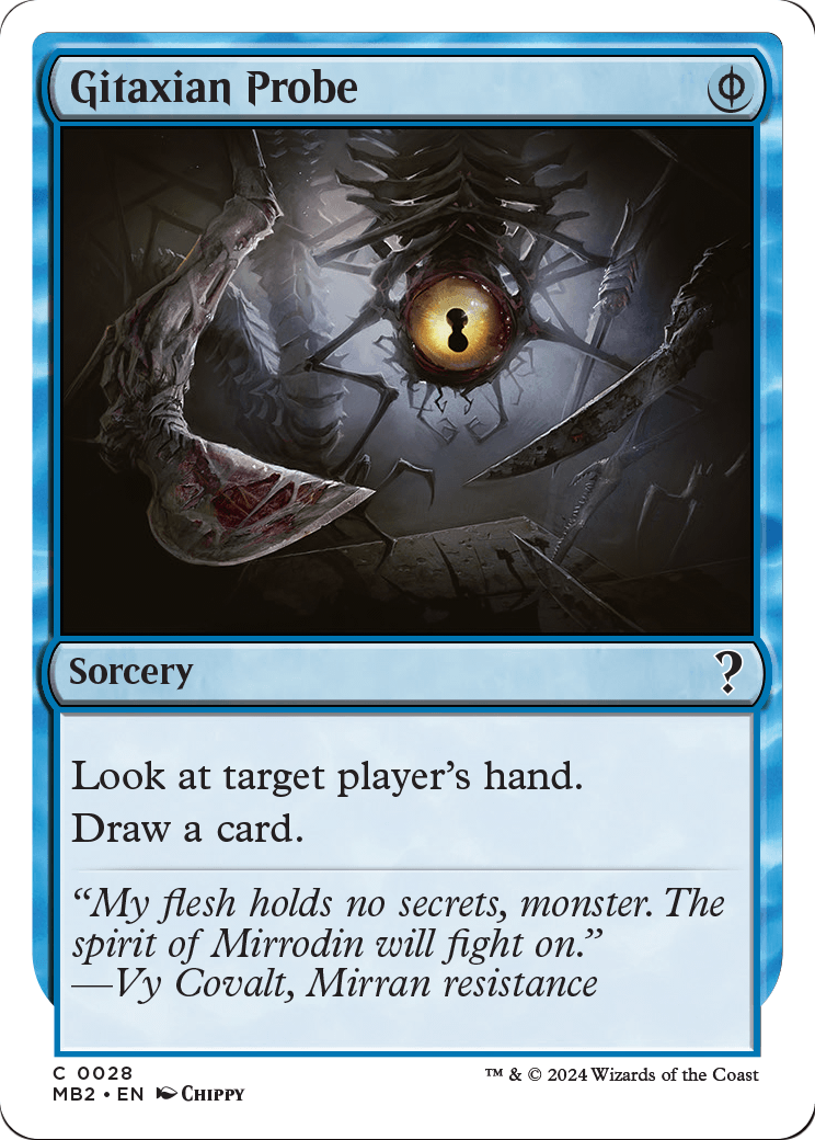 Gitaxian Probe (White Border) (MB2-028) [Mystery Booster 2]