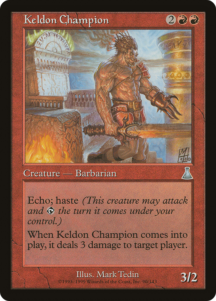 Keldon Champion (UDS-090) [Urza's Destiny] Foil