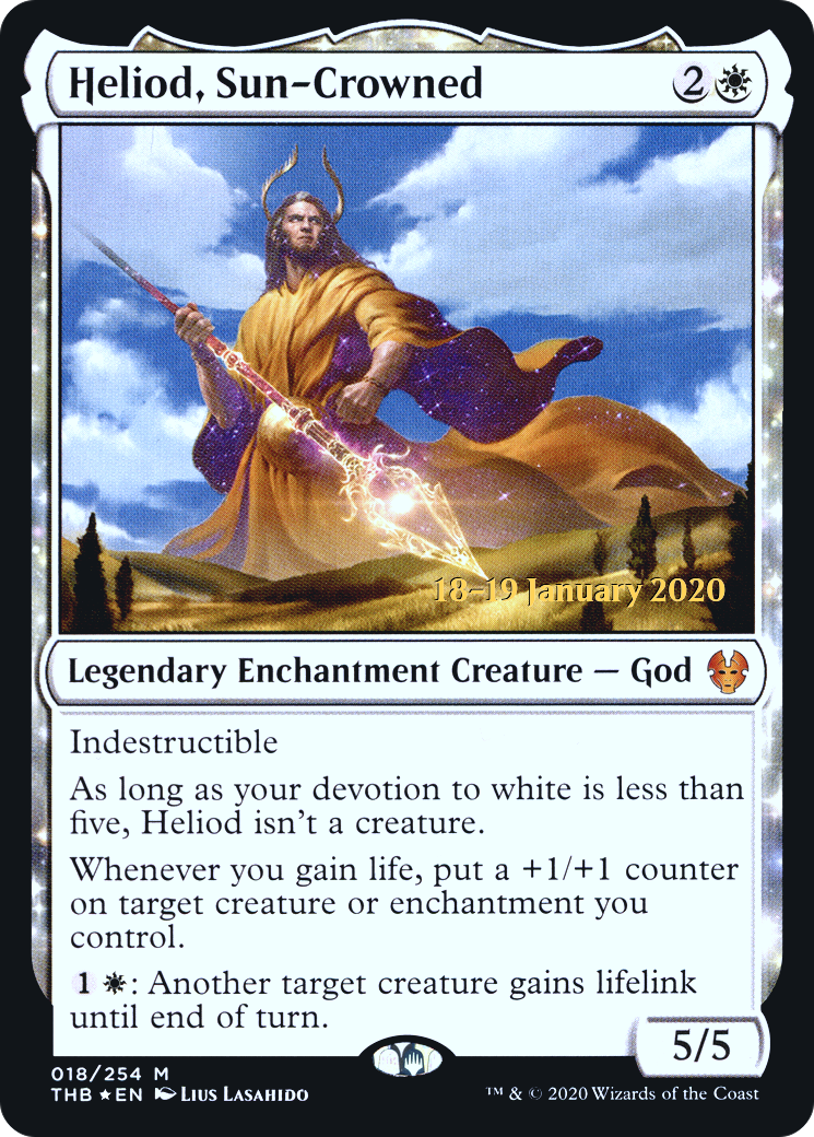 Heliod, Sun-Crowned (PRE-018) [Theros Beyond Death Promos] Foil