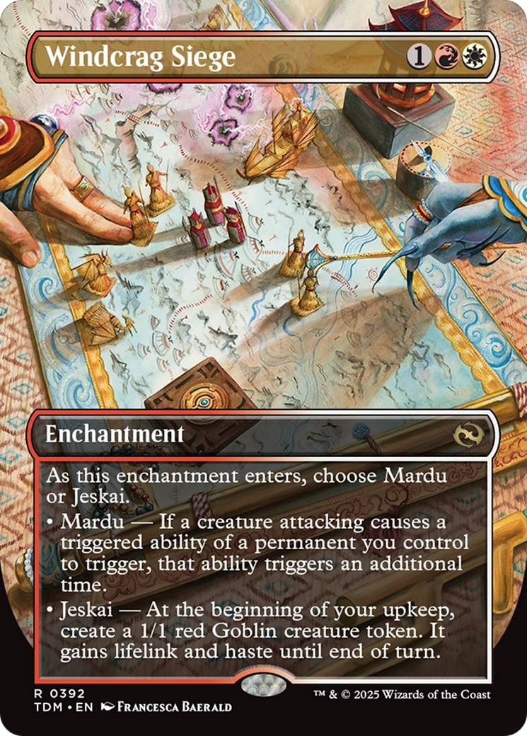 Windcrag Siege (Borderless) (TDM-392) [Tarkir: Dragonstorm] Foil