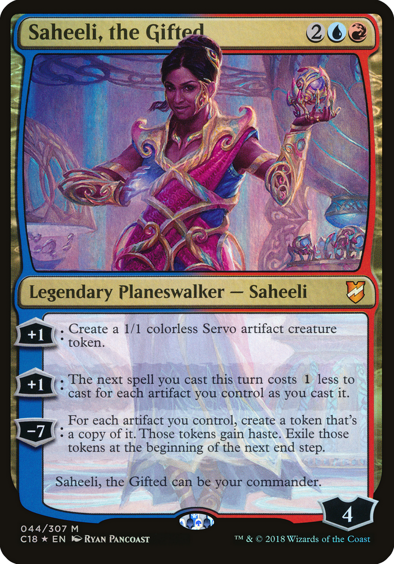 Saheeli, the Gifted (Commander 2018) (OVER-044) [Commander 2018 Oversized] Foil
